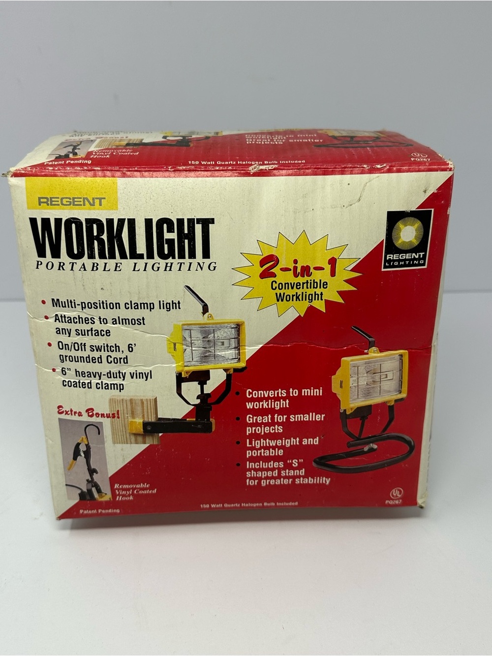 NEW! REGENT 150 Watt Halogen/Quartz 2-in-1 Work Light Stand or Clamp